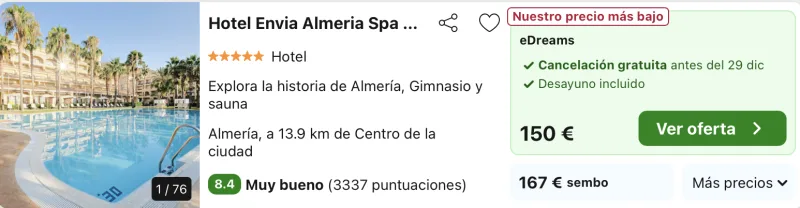 dormir lujo Nochevieja hotel 5* spa