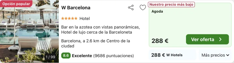 oferta hotel vela Barcelona