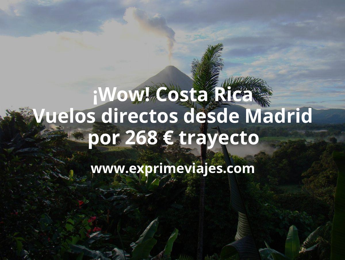 🇨🇷 Costa Rica: Vuelos directos por 268 € trayecto