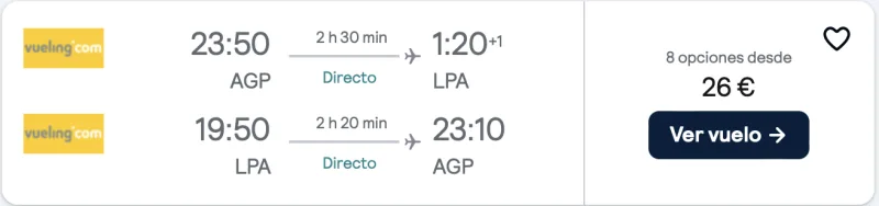 comprar vuelos baratos de malaga a gran canaria