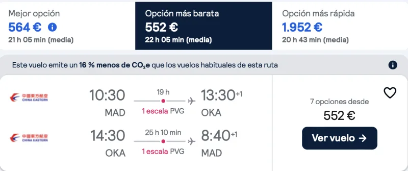 comprar vuelos baratos de Madrid a Okinawa Japon