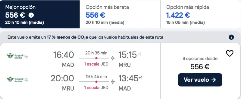 COMPRAR VUELOS BARATOS EN VERANO DE MADRID A MAURICIO