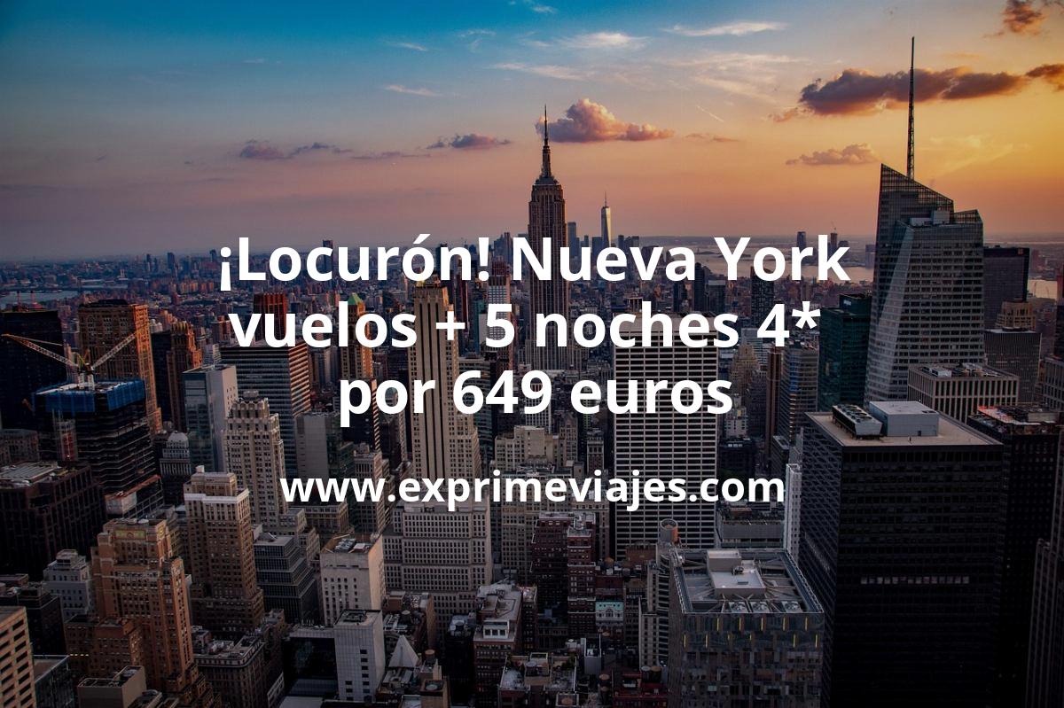 🇺🇸 Locurón! Nueva York: vuelos + 5 noches 4* Times Square por 649 euros
