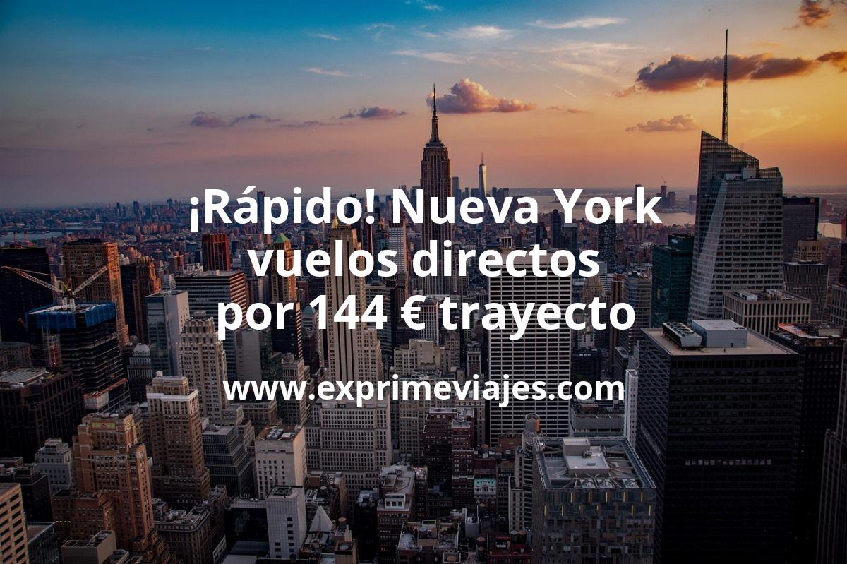 🇺🇸 Rápido! Nueva York: vuelos directos por 144 euros trayecto
