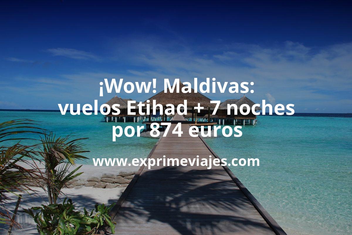 🇲🇻 Maldivas: vuelos Etihad + 7 noches por 874 euros