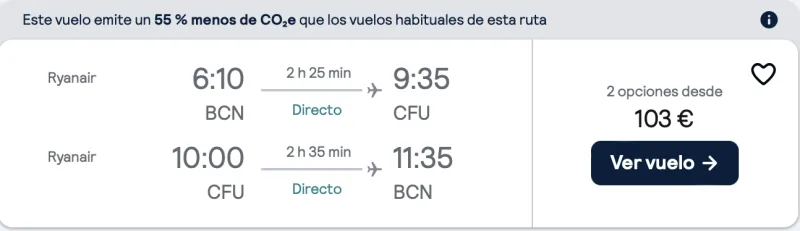 comprar vuelos baratos de barcelona a corfu
