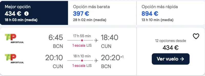 COMPRAR VUELOS BARATOS DE BARCELONA A CANCUN
