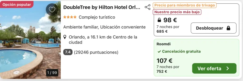 oferta hotel hilton en orlando verano