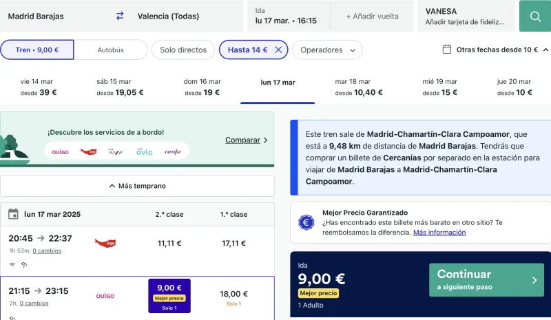 billetes tren alta velocidad fallas valencia