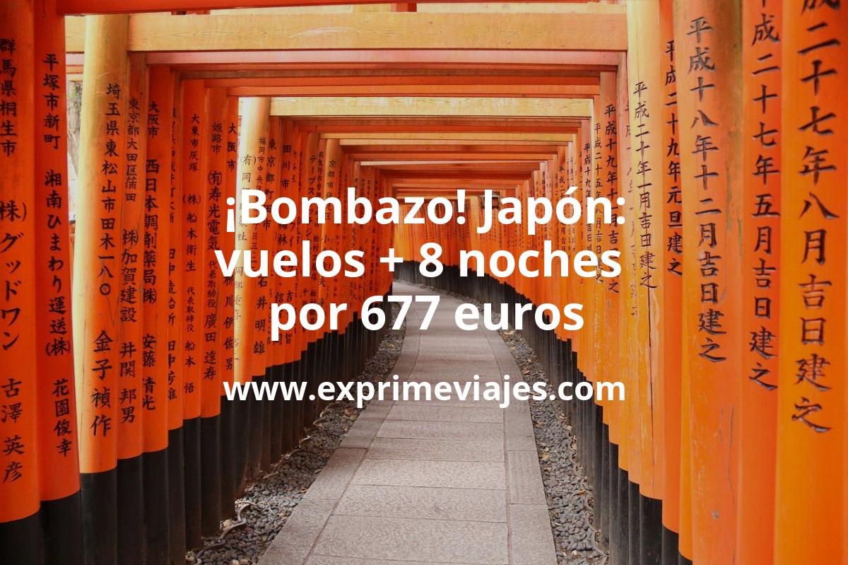 🇯🇵 Bombazo! Japón: Vuelos + 8 noches por 677 euros