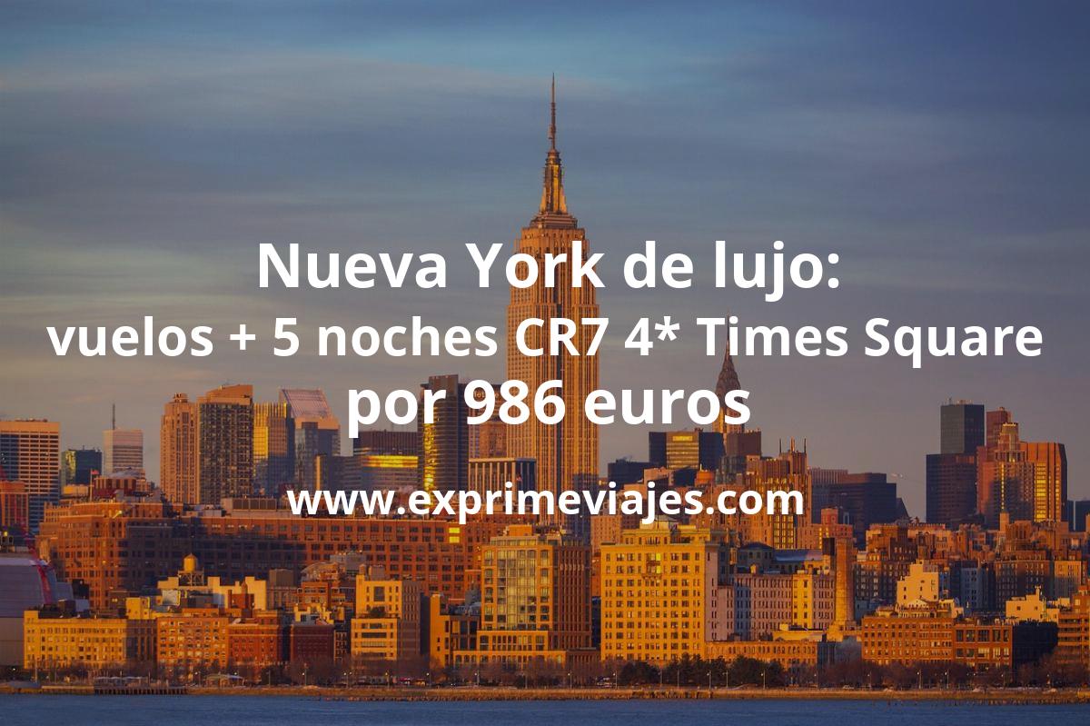🇺🇸 Nueva York: vuelos + 5 noches 4* hotel CR7 Times Square por 986 euros