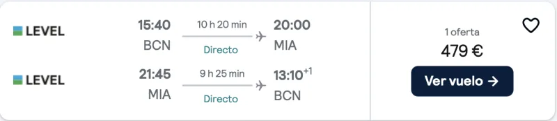 comprar vuelos baratos de barcelona a Miami en verano