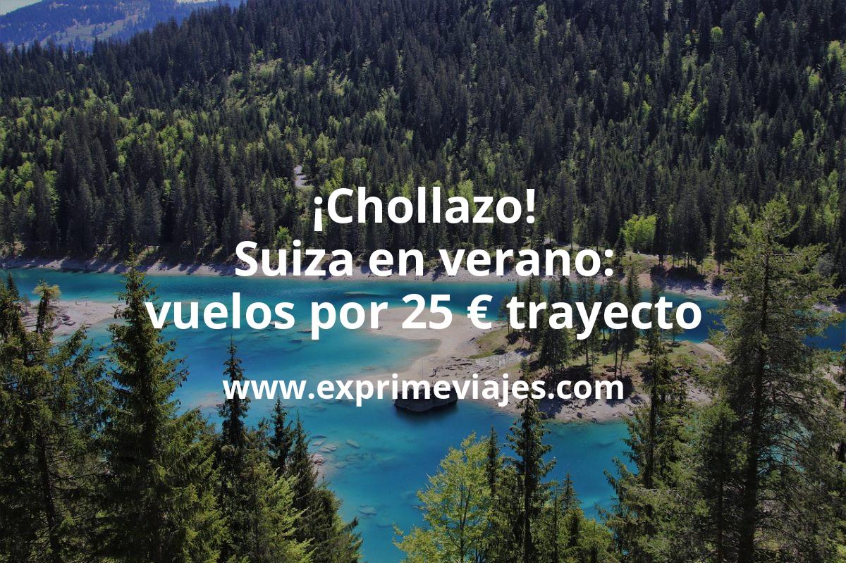 🇨🇭 Suiza en verano: vuelos por 235 € trayecto