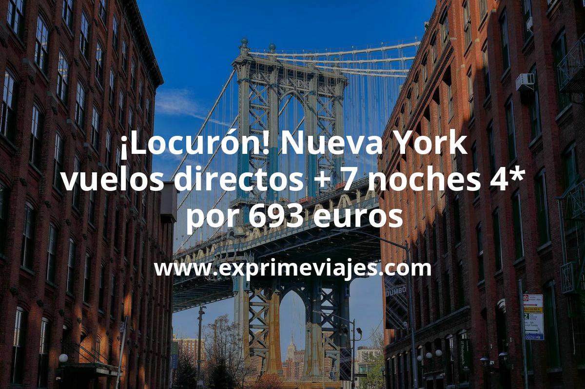 🇺🇸 Nueva York: vuelos directos + 7 noches 4* por 693 euros