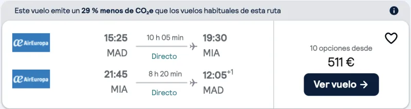 COMPRAR VUELOS BARATOS DE MADRID A MIAMI