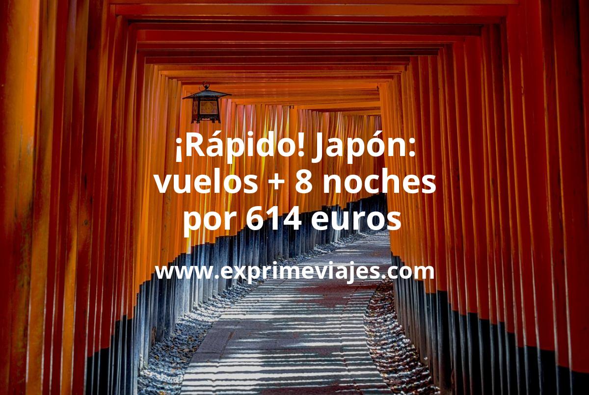 🇯🇵 Rápido! Japón: Vuelos + 8 noches por 614 euros