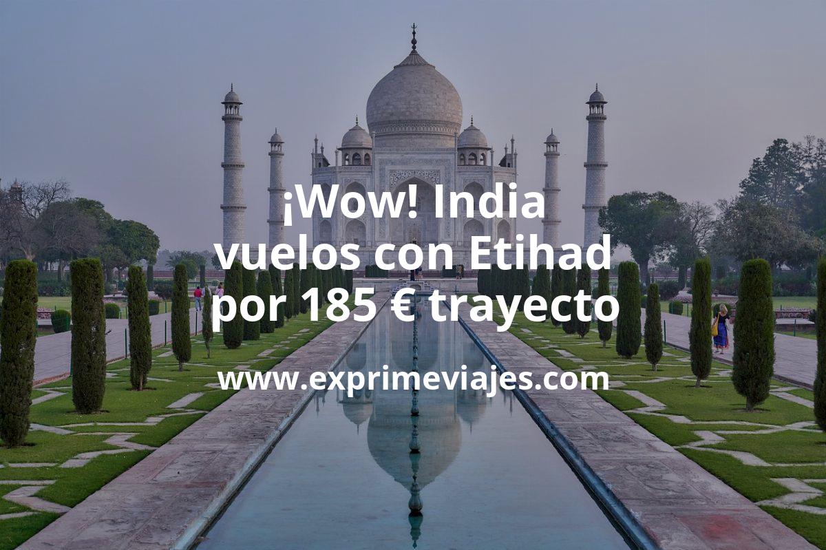🇮🇳 Vuelos a India con Etihad por 185 € trayecto
