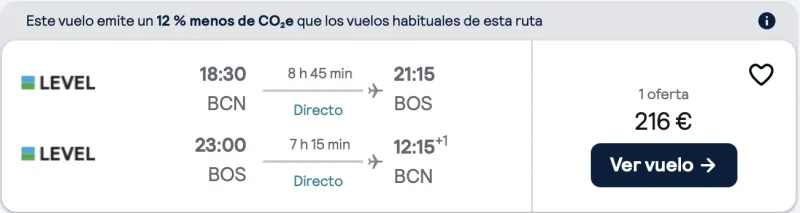 COMPRAR VUELOS BARATOS DE BARCELONA A BOSTON