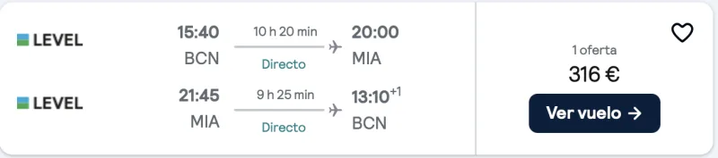 COMPRAR VUELOS BARATOS DE BARCELONA A MIAMI