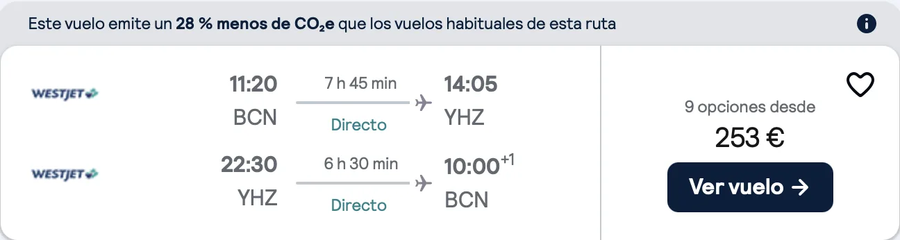 chollo oferta vuelos a canada en verano desde barcelona
