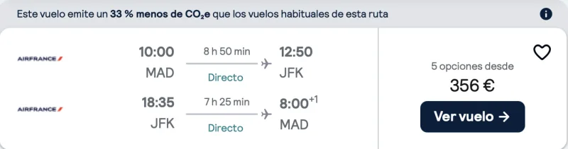 comprar vuelos baratos de madrid a Nueva York