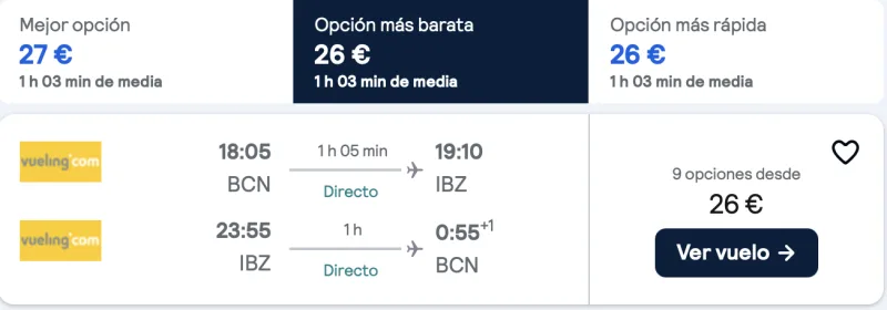COMPRAR VUELOS BARATOS DE BARCELONA A IBIZA
