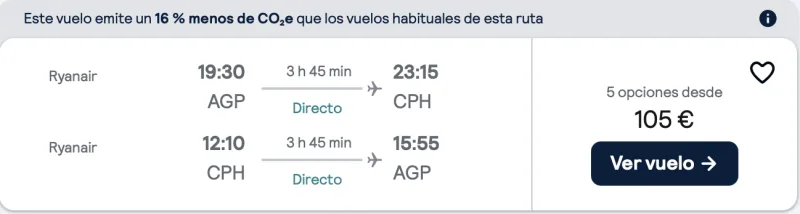 COMPRAR VUELOS BARATOS DE MALAGA A COPENHAGUE