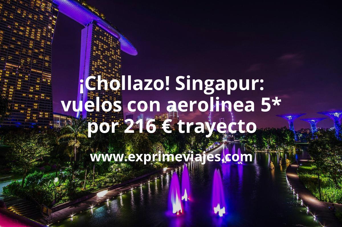🇸🇬 Singapur: Vuelos 5* por 216 euros trayecto