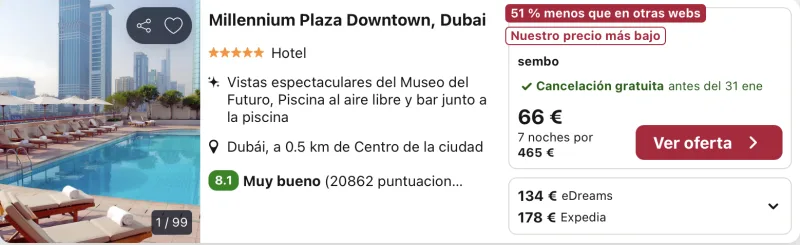 chollo hotel lujo dubai