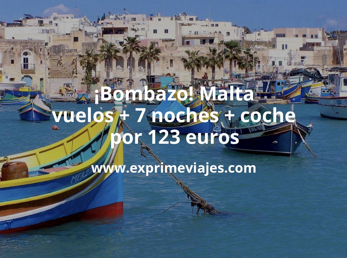 🇲🇹 Bombazo! Malta: Vuelos + 7 noches + alquiler coche por 123 euros