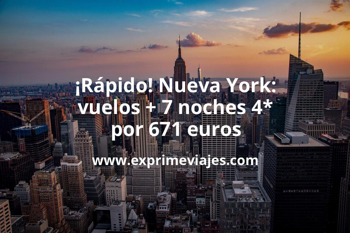 🇺🇸 Rápido! Nueva York: vuelos directos + 7 noches Times Square 4* por 671 euros