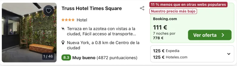 oferta hotel Times Square Nueva York
