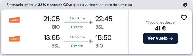 comprar vuelos baratos de Bilbao a Basilea