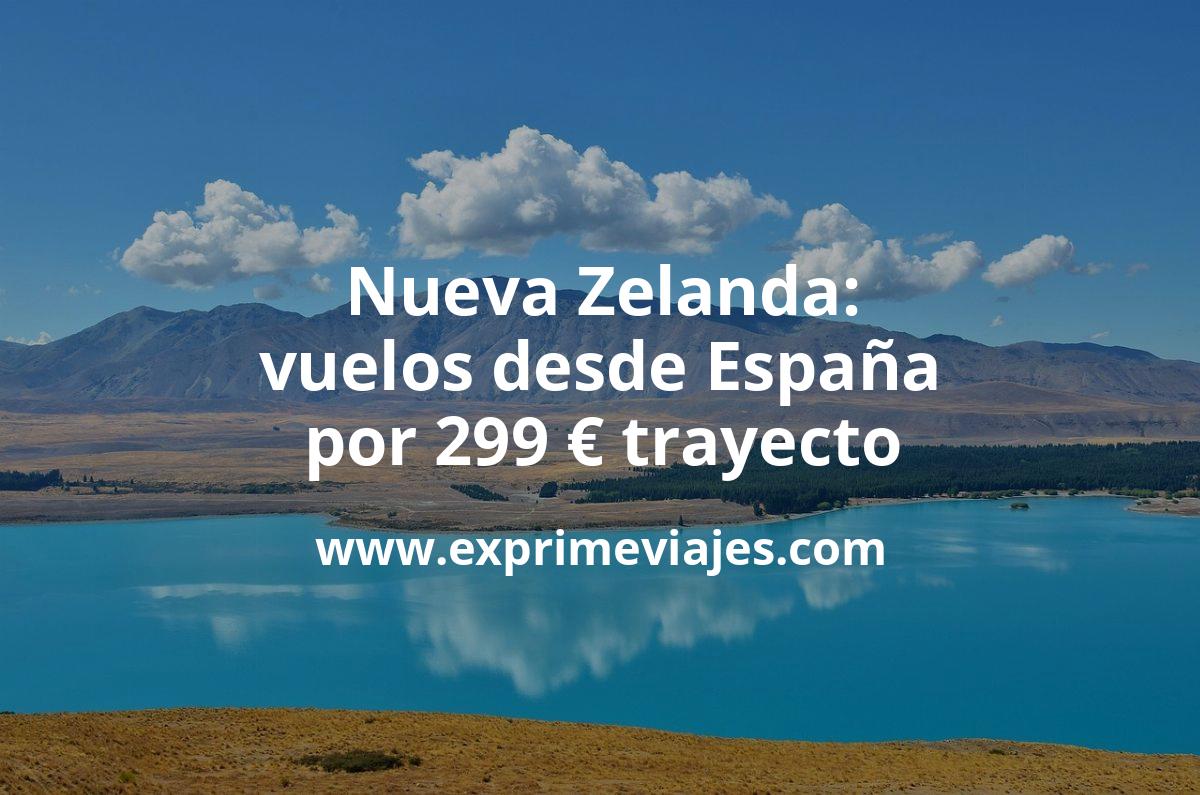 🇳🇿 Nueva Zelanda desde España: Vuelos por 299 euros trayecto