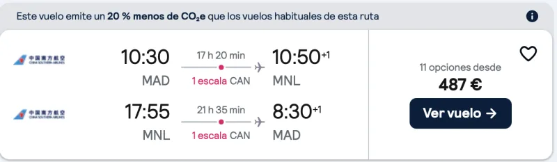 comprar vuelos baratos de madrid a filipinas