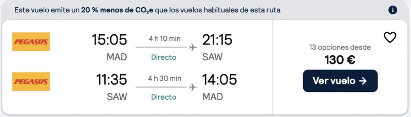 comprar vuelos baratos de madrid a estambul