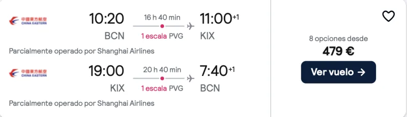 comprar vuelos baratos de barcelona a osaka, japon