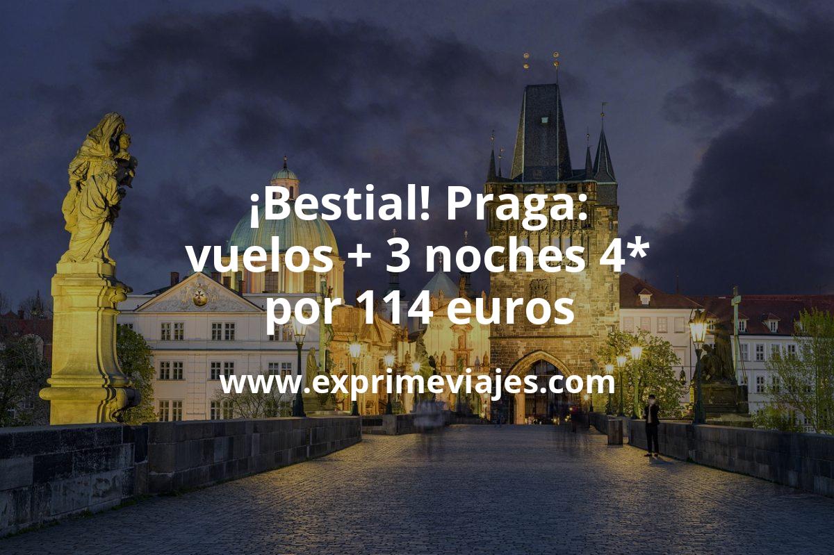 🇨🇿 Praga: Vuelos + 3 noches hotel 4* centro por 114 euros
