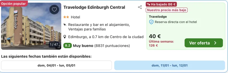 chollo hotel centro edimburgo