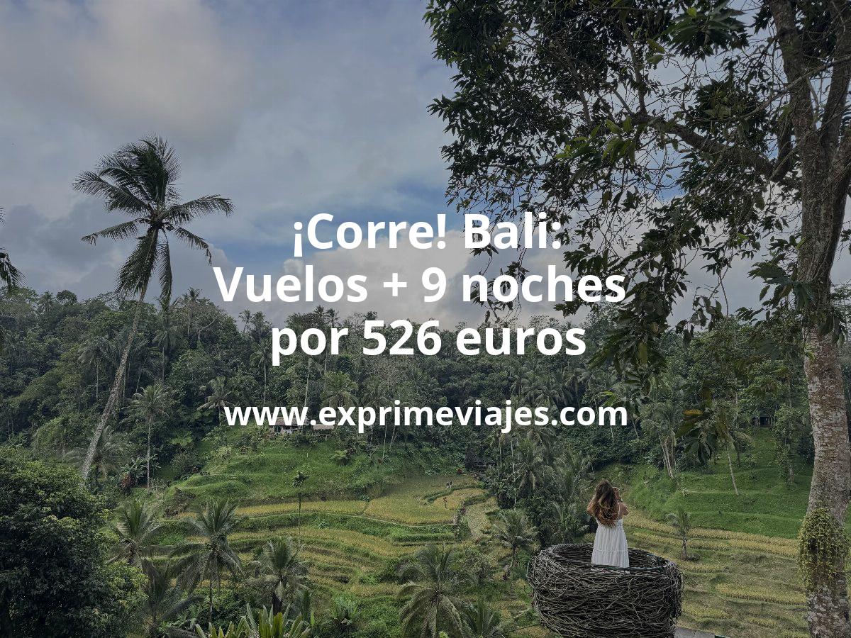 🇮🇩 Corre! Bali: vuelos + 9 noches hotel 4* por 526 euros
