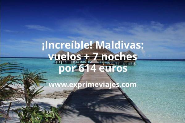 🇲🇻 Maldivas: vuelos + 7 noches por 699 euros