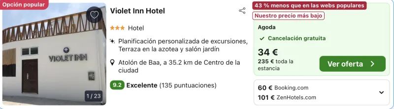 oferta hotel en maldivas