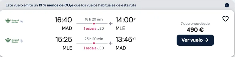 comprar vuelos baratos de madrid a maldivas