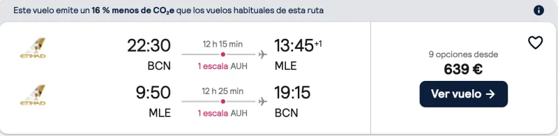 comprar vuelos baratos de barcelona a maldivas