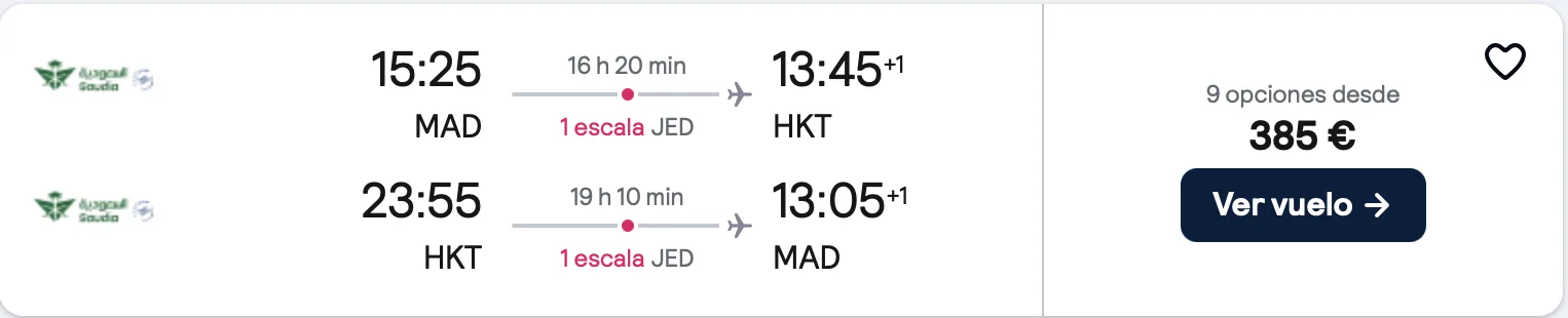 comprar vuelos baratos de madrid a Phuket
