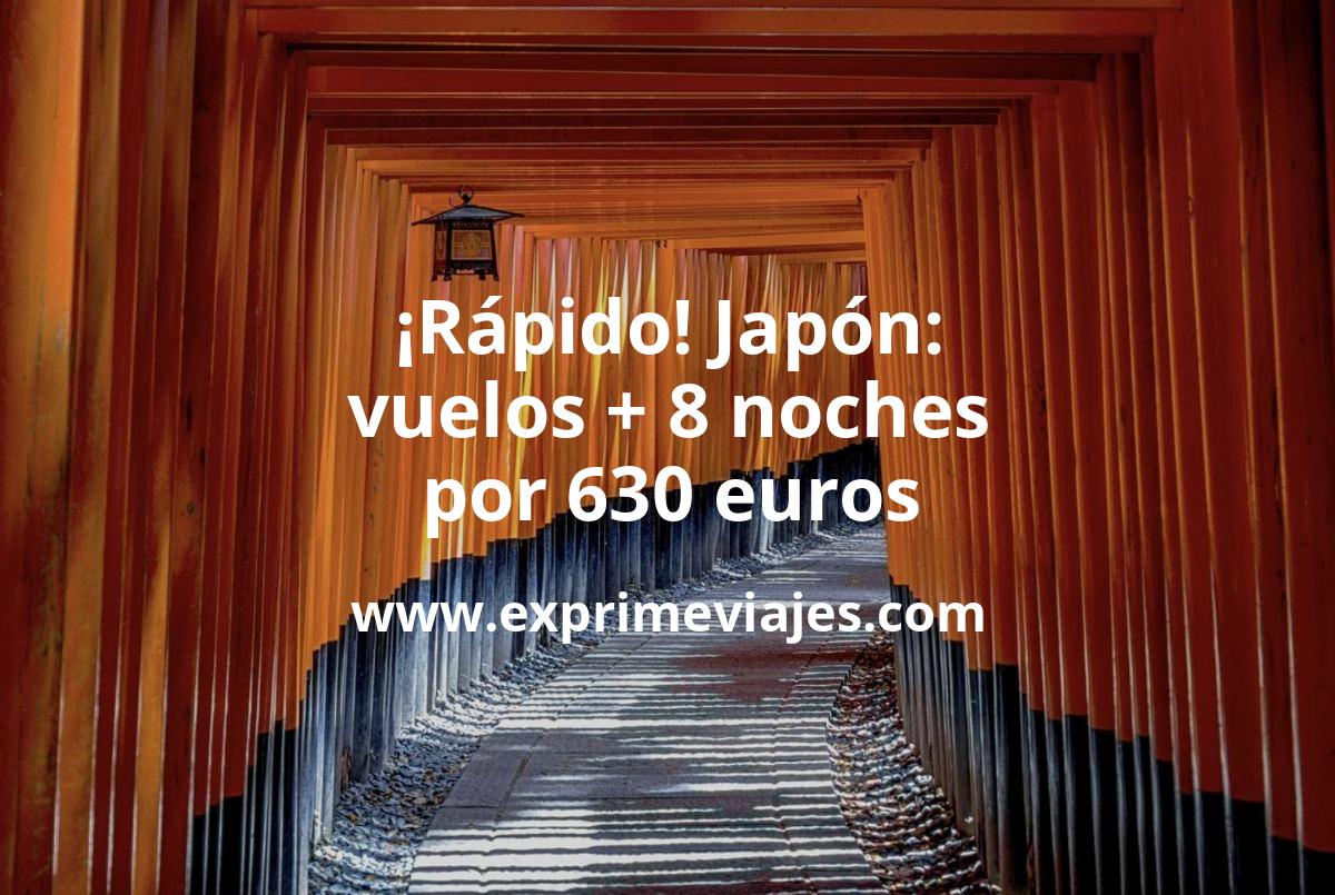 🇯🇵 Rápido! Japón: Vuelos + 8 noches por 630 euros
