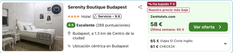 oferta hotel 4 estrellas Budapest fin de semana