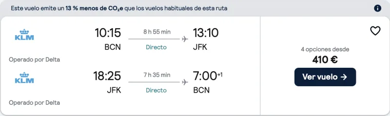 comprar vuelos baratos de barcelona a Nueva York