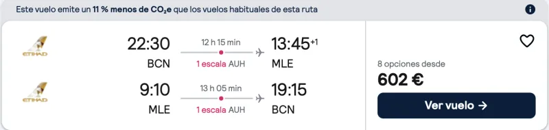 comprar vuelos baratos de barcelona a maldivas