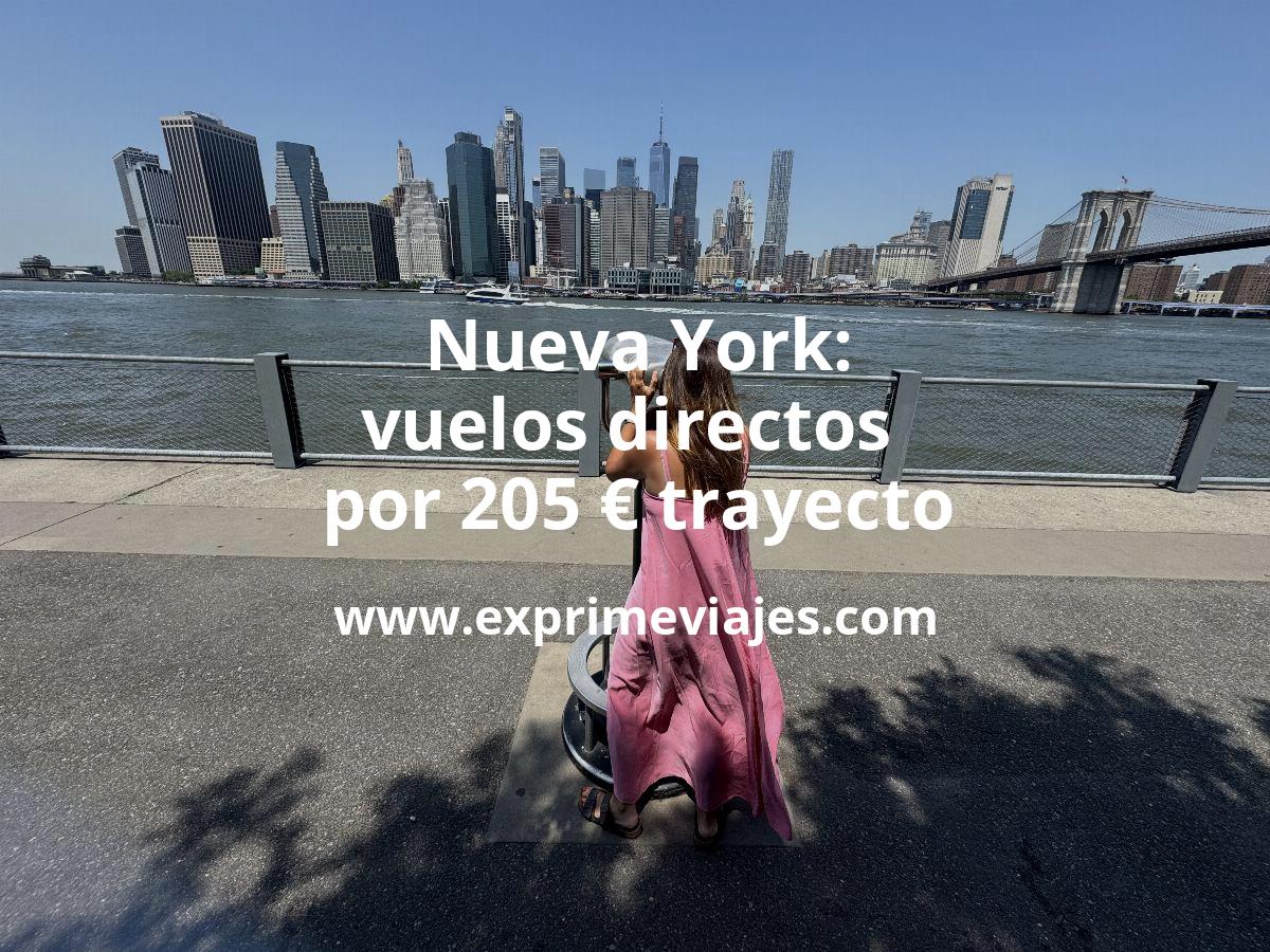 🇺🇸 Nueva York: vuelos directos por 205 euros trayecto